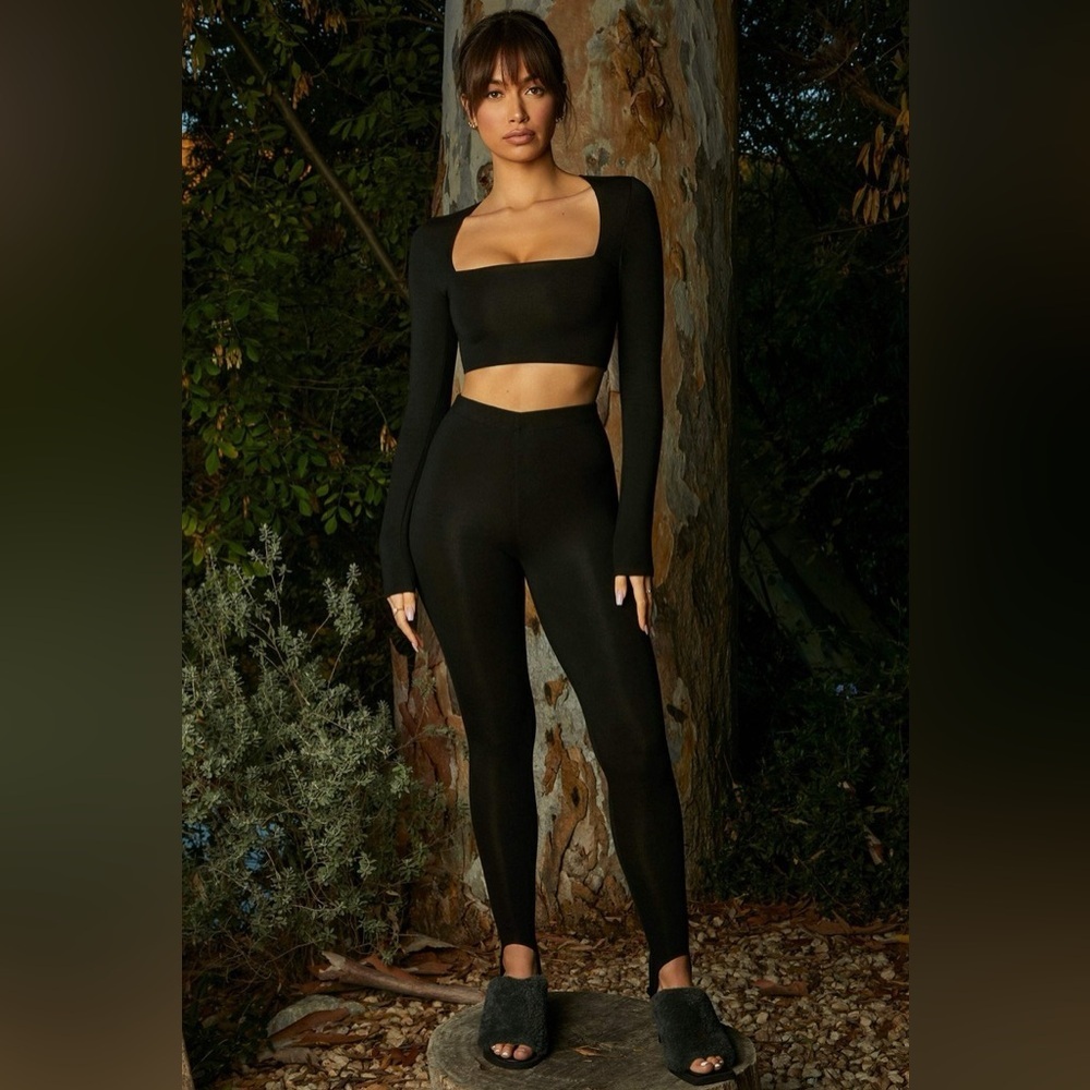 Oh Polly Stirrup pants Leggings dance Casual Modal high waisted ruched sexy